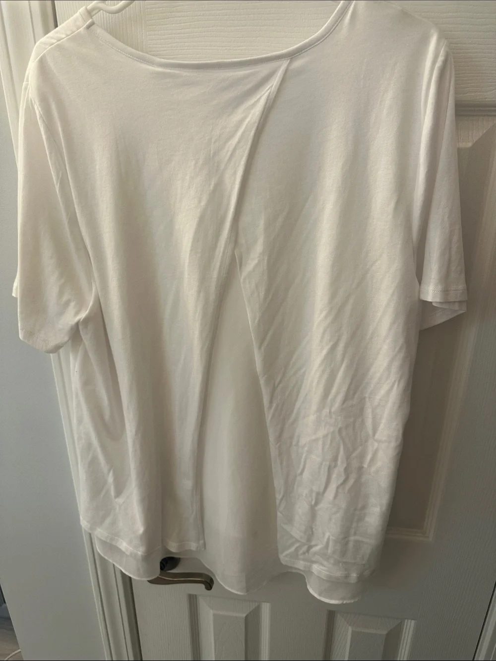 Michael Kors White Short Sleeve Layered Hem Tee